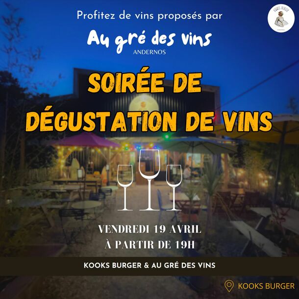 Dégustation de Vin au Kooks Burger avec Au gré des vins